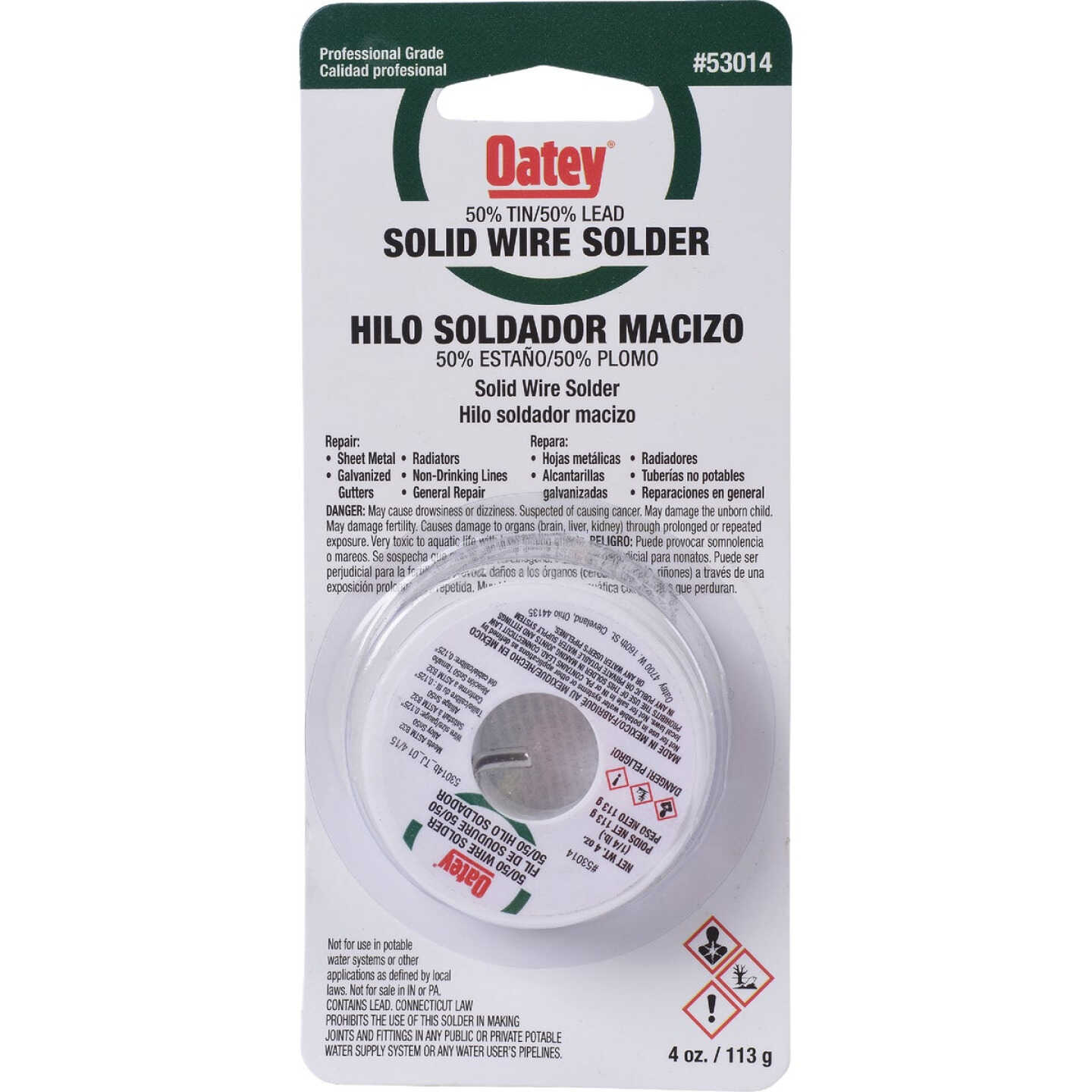 Oatey 1/4 Lb. 50/50 Wire Solder Image 1