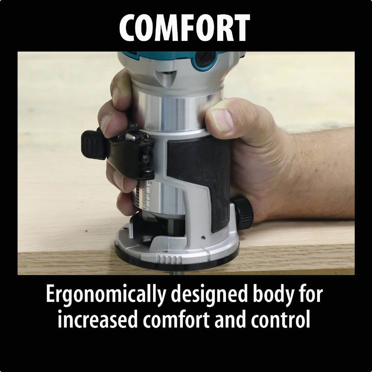 Makita 6.5-Amp 1.25 HP Variable Speed Compact Router Kit Image 3