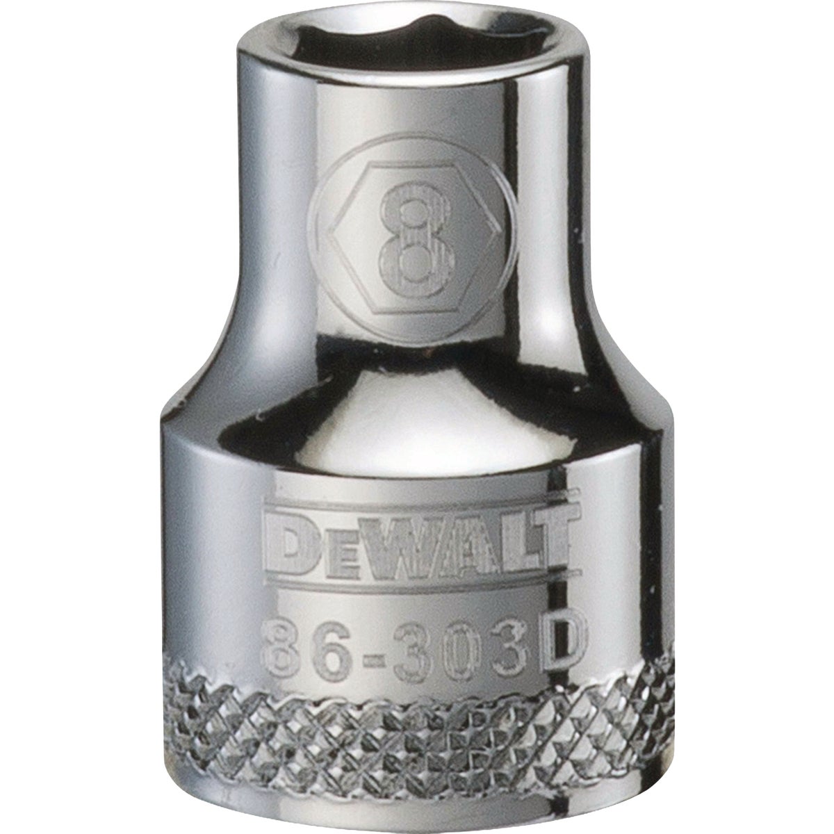 DEWALT 3/8 In. Drive 8mm 6-Point Shallow Metric Socket