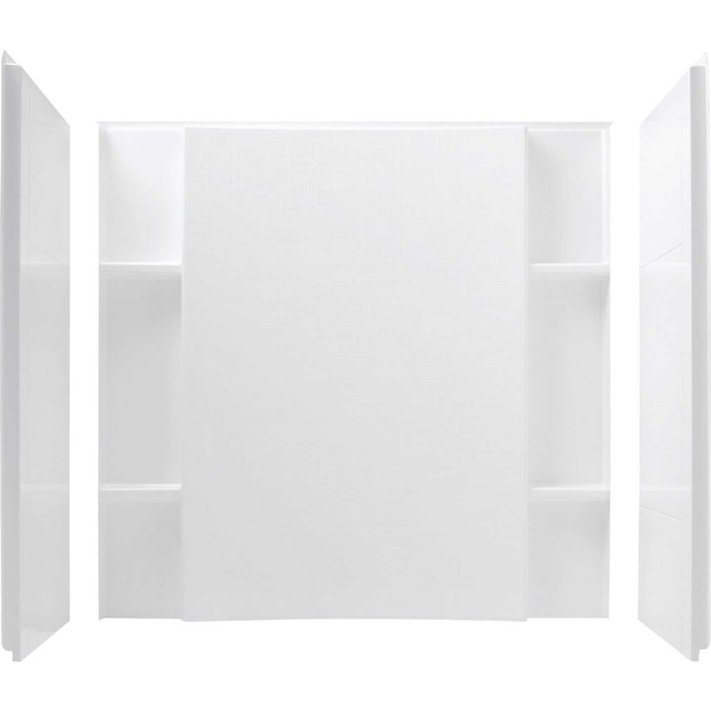 Sterling Accor 60 In. x 56.75 In. x 36 In. Alcove Shower Wall Set in White (3-Piece) Image 2