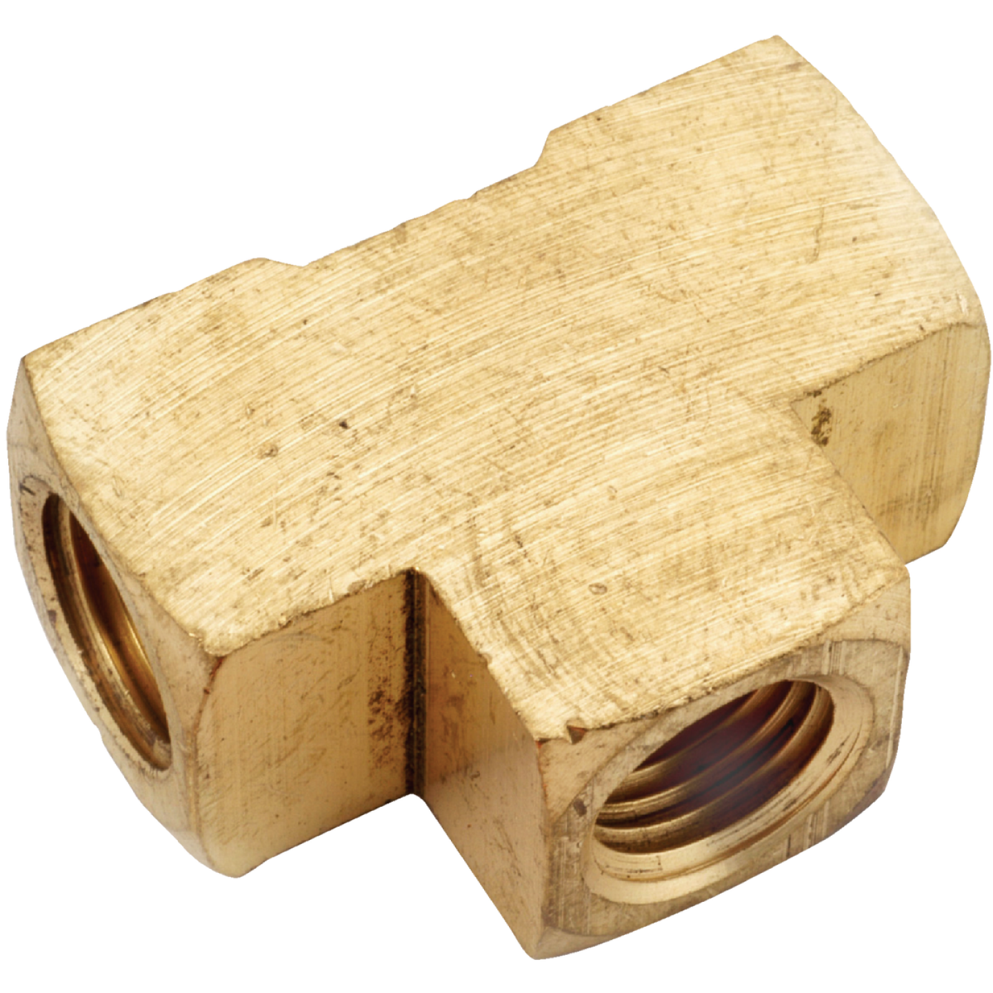 Anderson Metals 1/8 In. Yellow Brass Tee Image 1