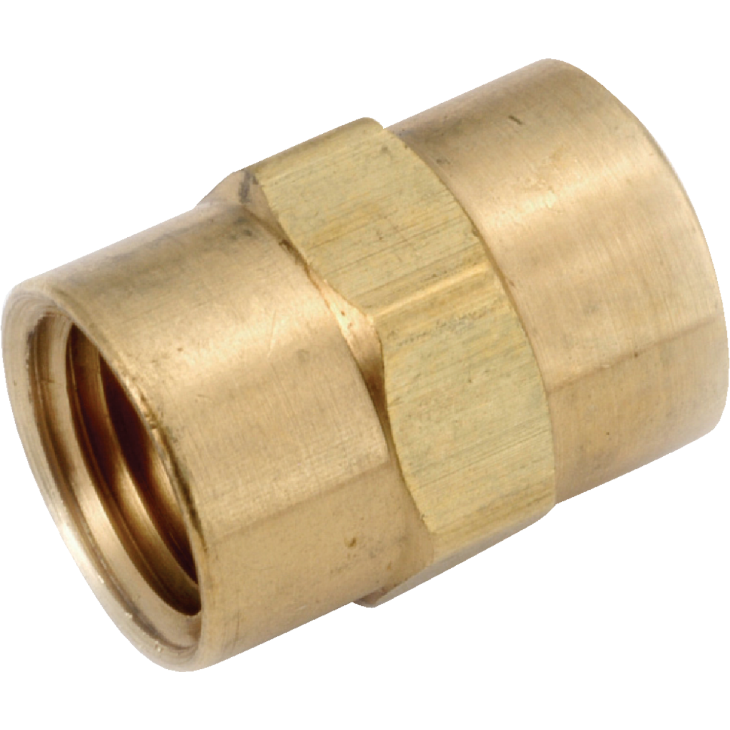 Anderson Metals 1/2 In. Yellow Brass Coupling Image 1