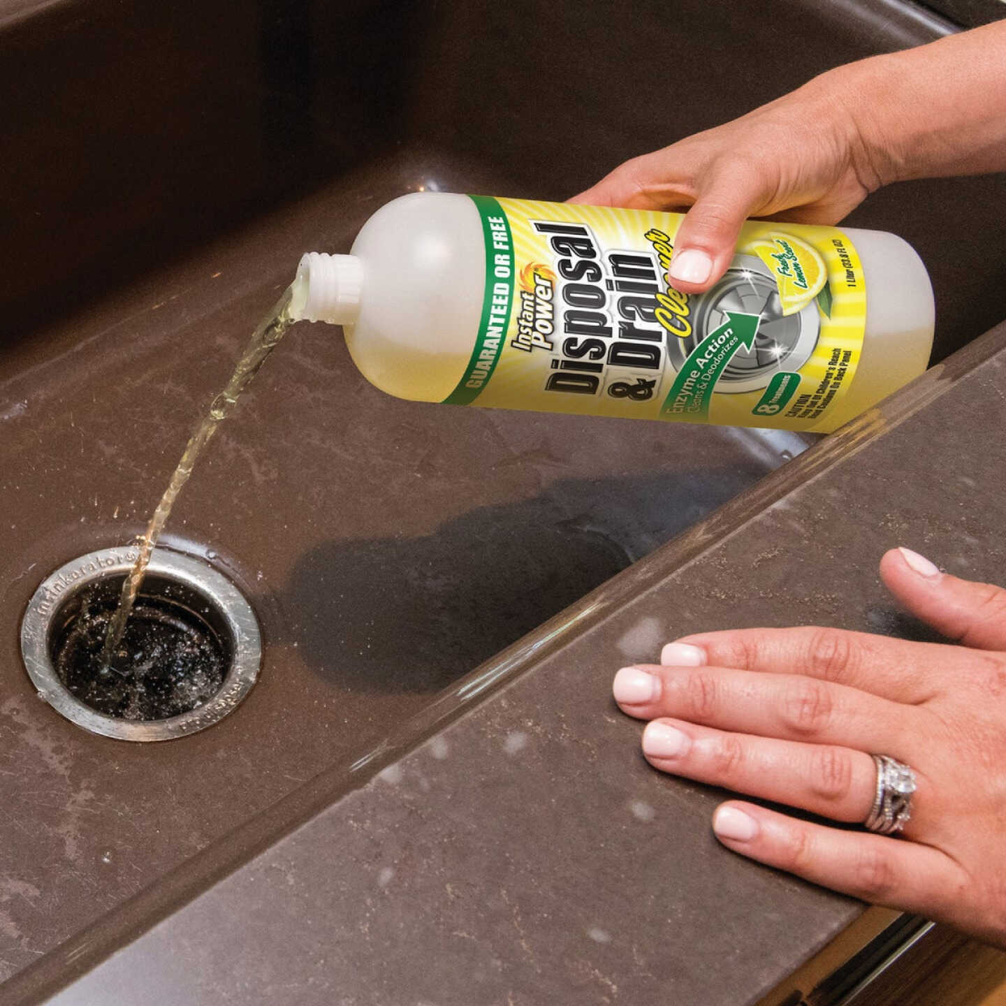 Instant Power 33.8 Oz. Instant Power Lemon Scent Disposer and Liquid Drain Cleaner Image 2