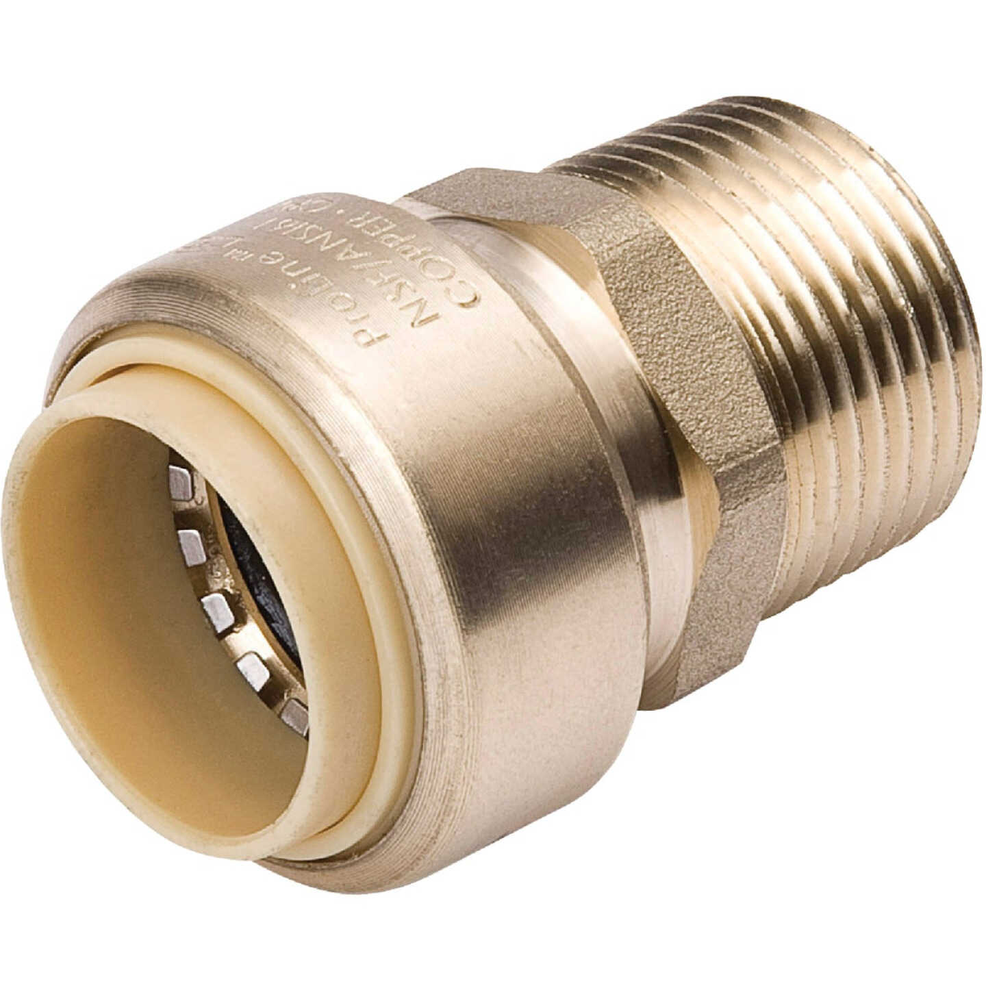 ProLine 1 In. PF x 1 In. MIP Brass Push Fit Male Adapter Image 1