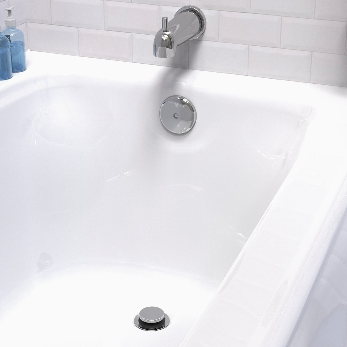 Keeney One-Hole Chrome Bath Drain Face Plate Image 2
