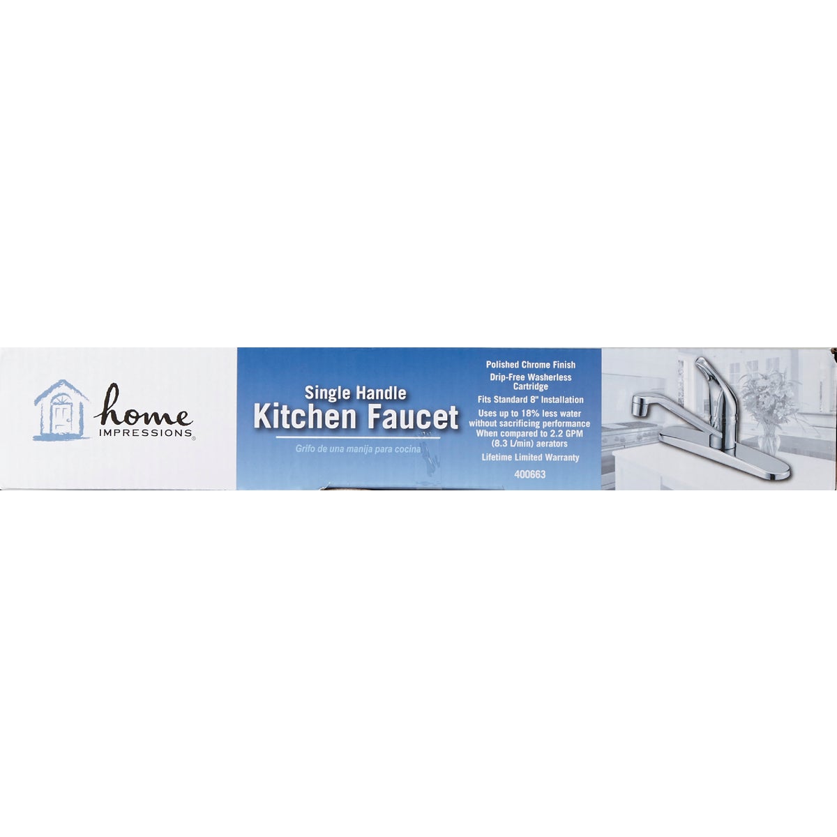 Home Impressions 1-Handle Lever Kitchen Faucet, Chrome Image 2