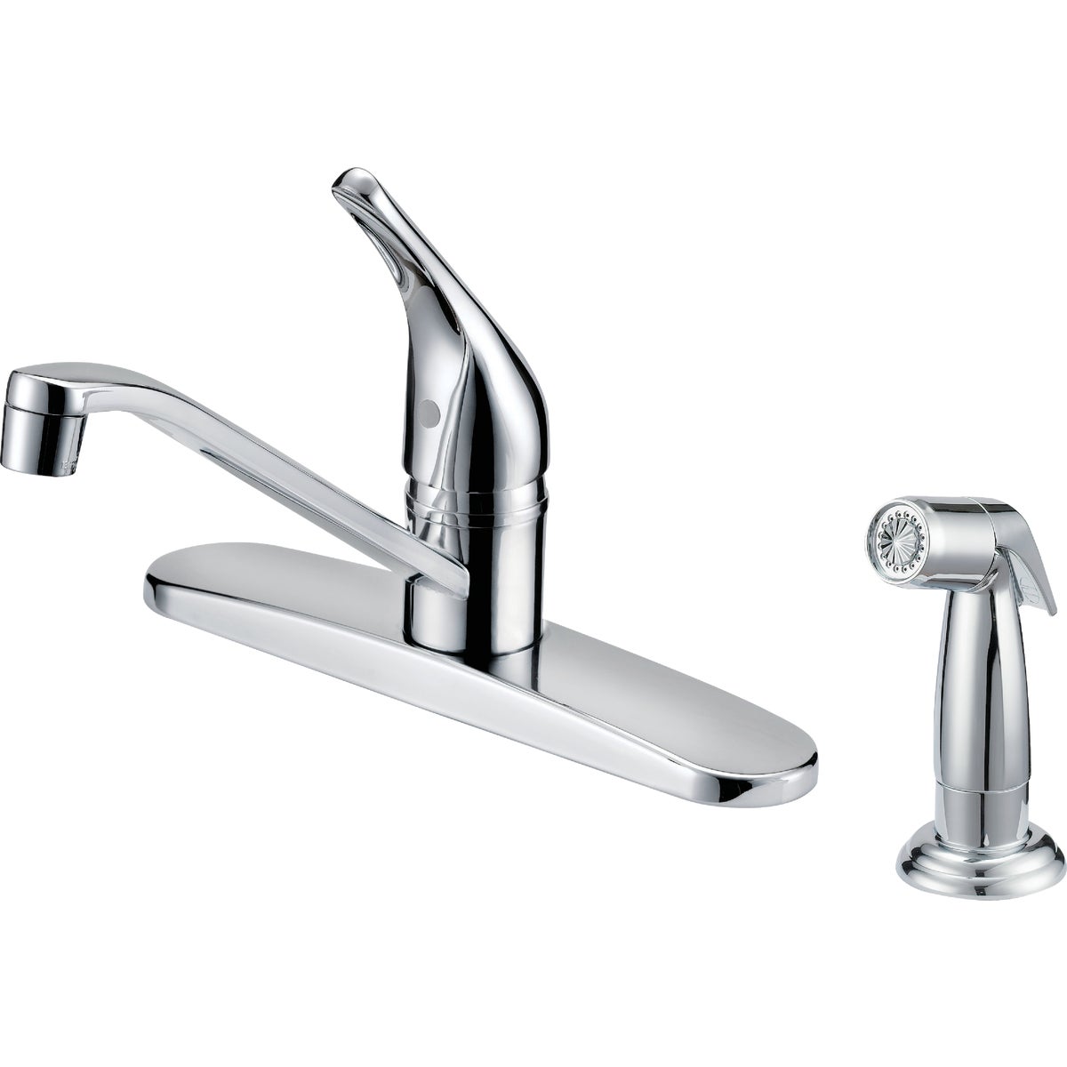 Home Impressions 1-Handle Lever Kitchen Faucet with Side Spray, Chrome Image 1