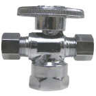ProLine 1/2 In. FIP x 3/8 In. C x 3/8 In. C Chrome Plated Brass Dual Outlet Stop Image 1