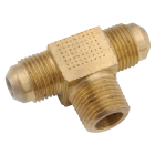 Anderson Metals 3/8 In. x 3/8 In. x 1/2 In. MPT Flare Brass Tee Image 1