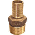 Merrill 1 In. MIP x 3/4 In. Insert Red Brass Hose Barb Reducing Adapter Image 1