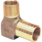 Merrill 3/4 In. MPT x 1 In. Insert Barbed 90 Deg. Brass Elbow (1/4 Bend) Image 1