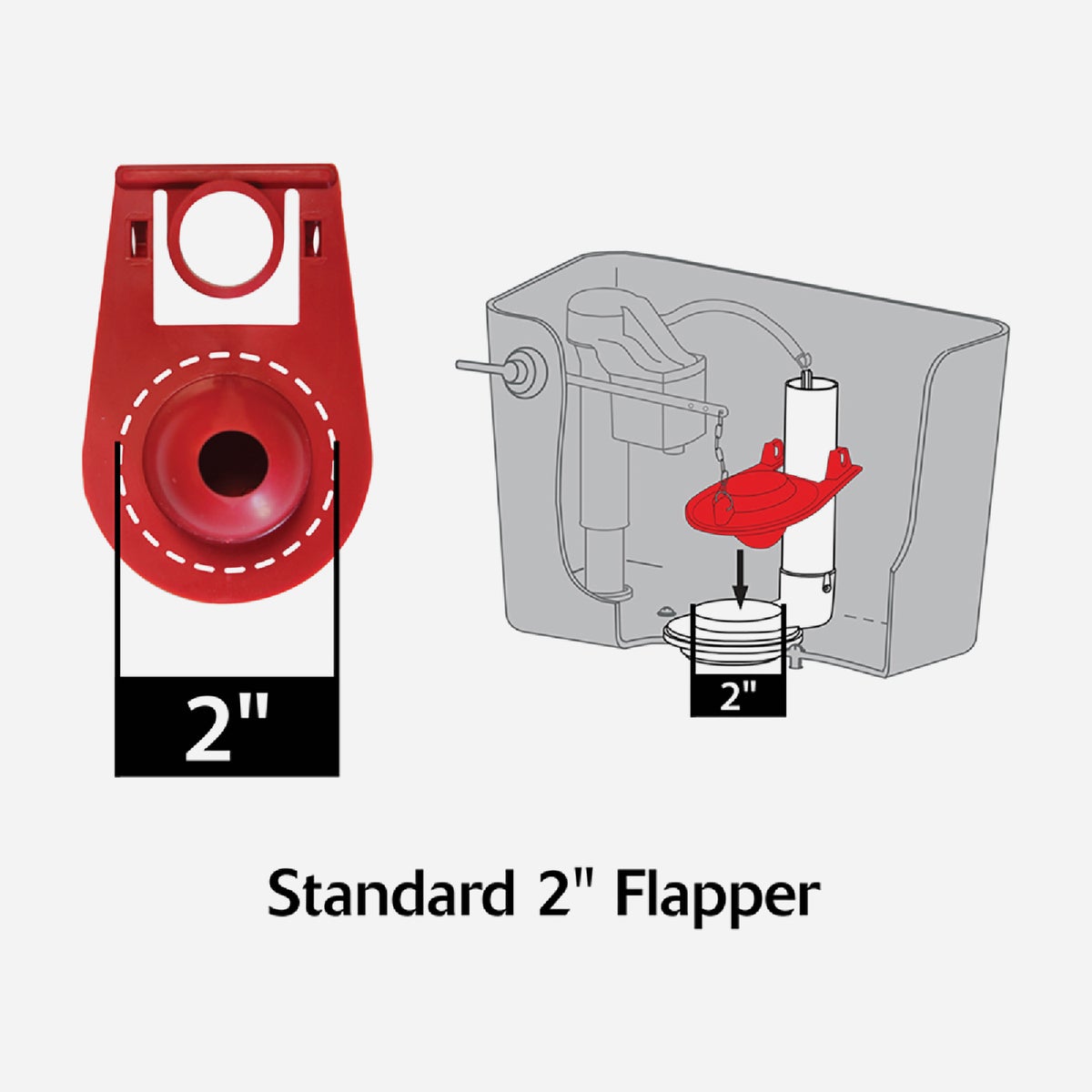 Korky Plus Classic Rubber Flapper with Chain Image 2