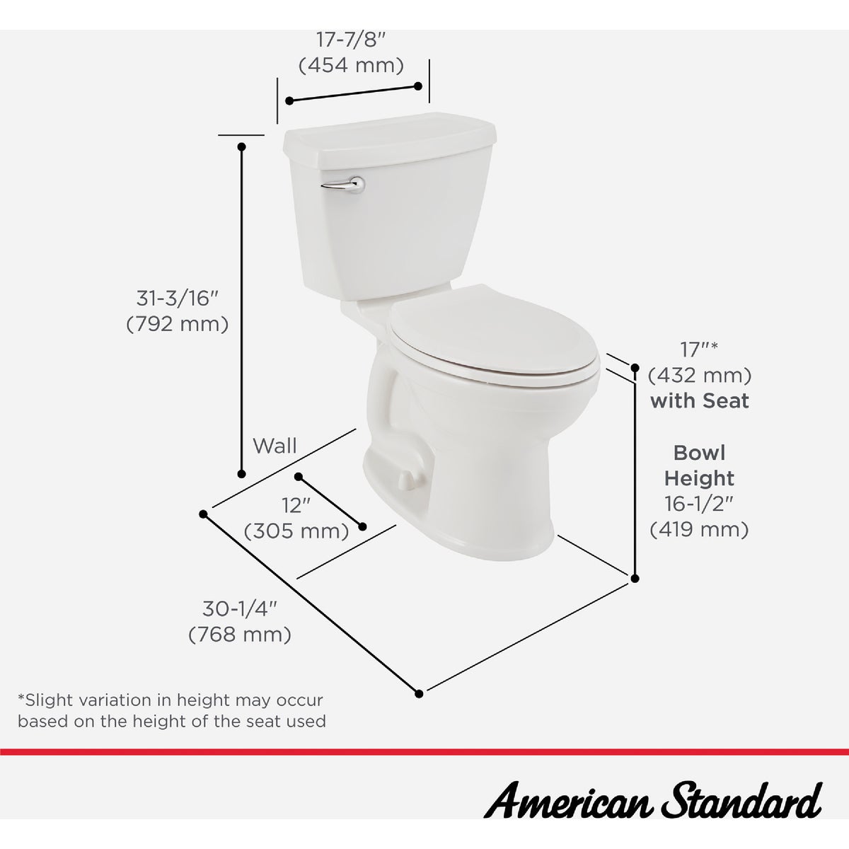 American Standard Champion 4 Right Height White Elongated Bowl 1.28 GPF Toilet Image 4