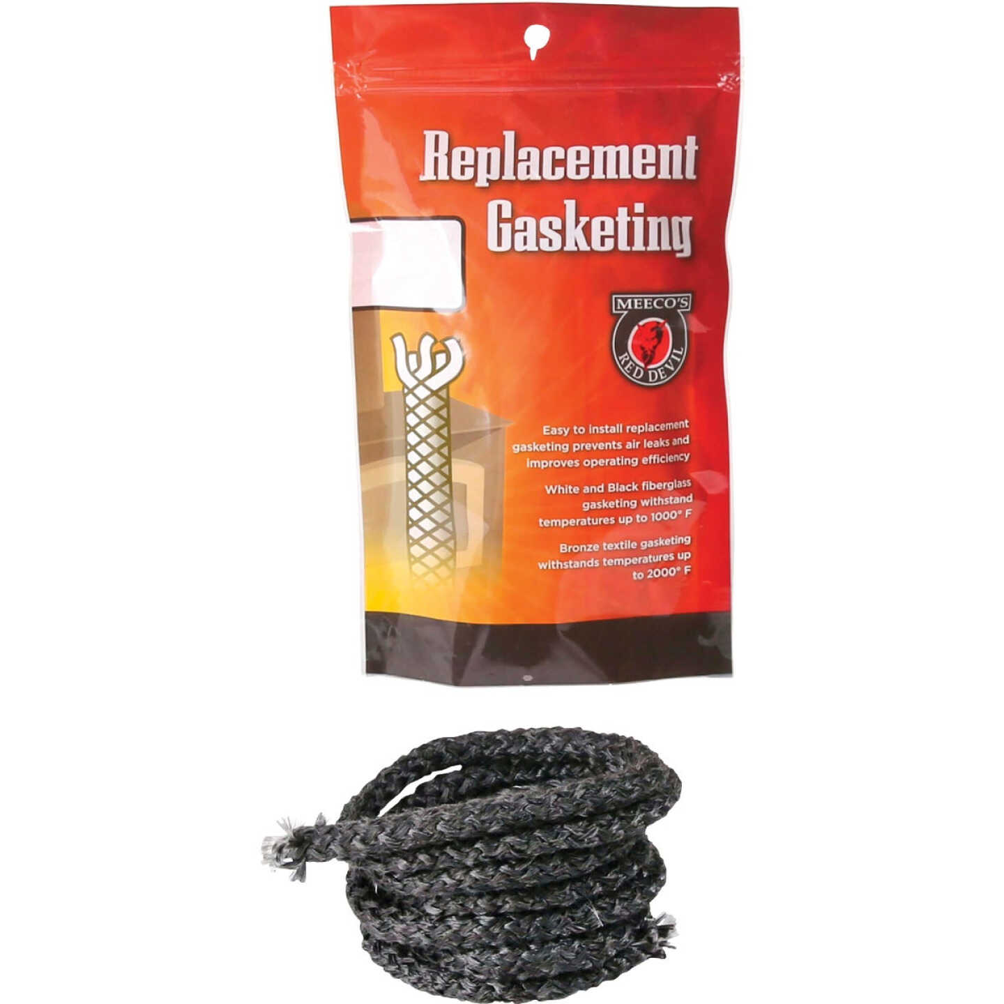 Meeco's Red Devil 7/8 In. x 6 Ft. Black Rope Gasketing Image 1