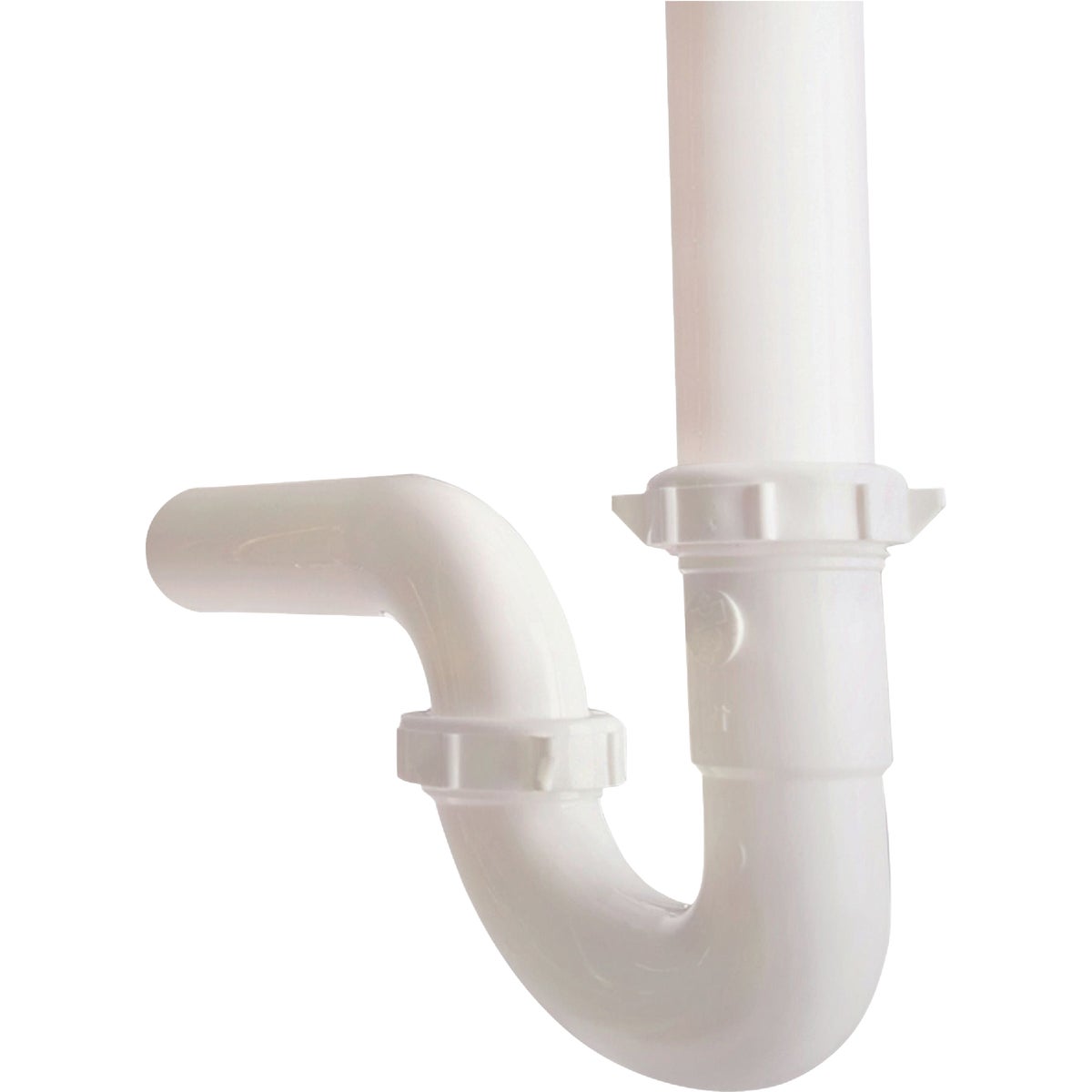 Keeney 1-1/2" x 7" White Polypropylene Wall Tube Image 3