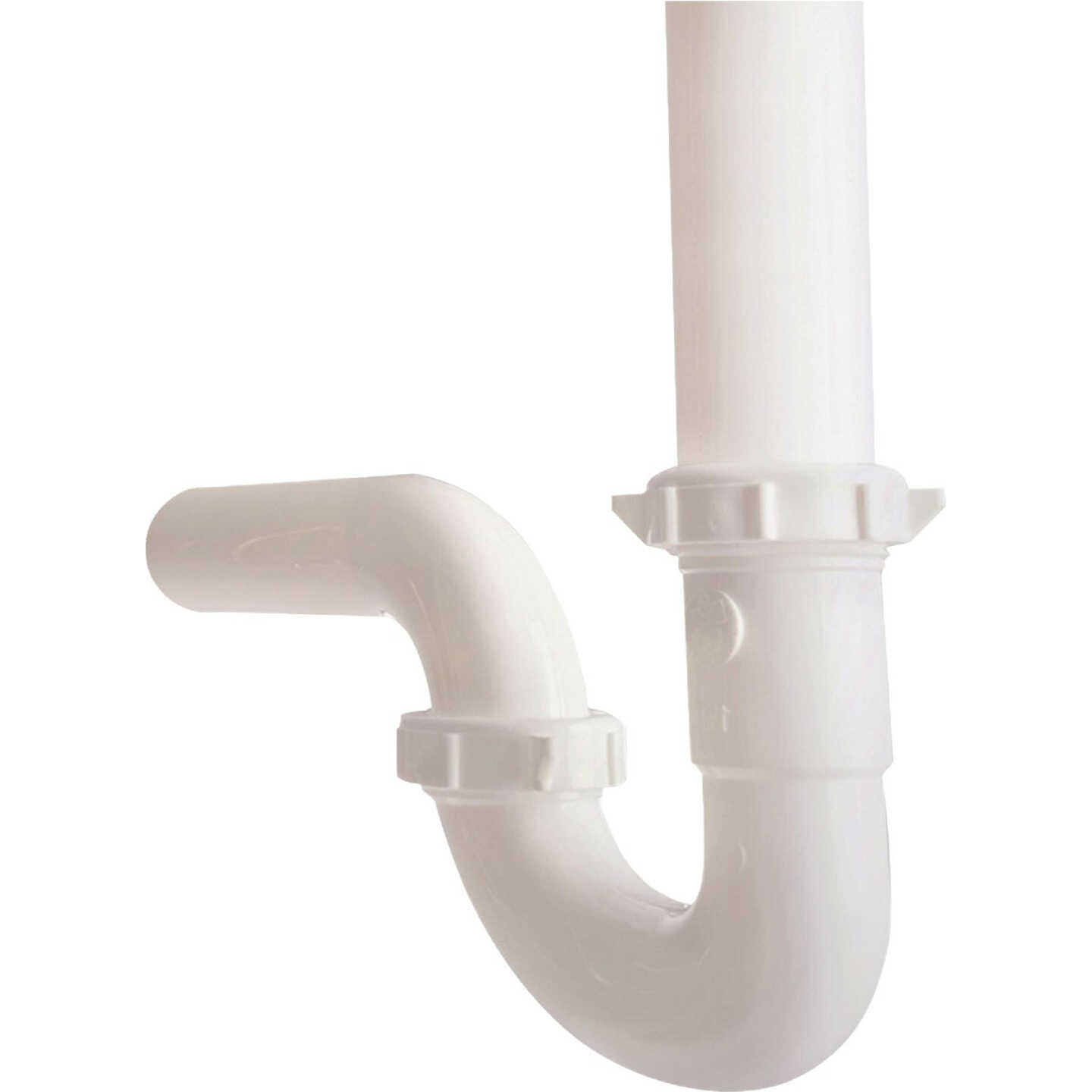 Keeney 1-1/2" x 7" White Polypropylene Wall Tube Image 3