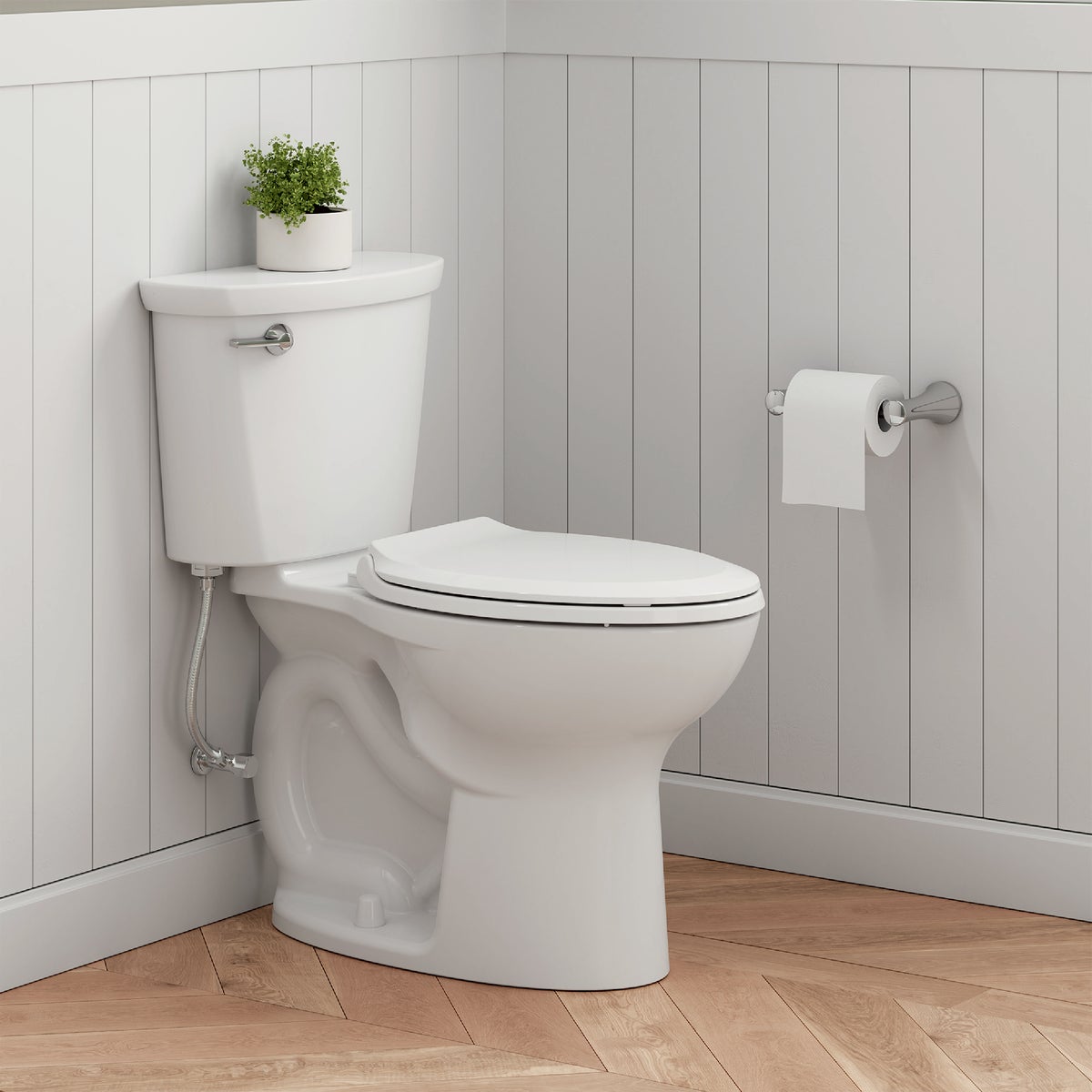 American Standard Cadet 10 In. Rough-In White Chair Height Elongated Bowl 1.28 GPF Toilet Image 2