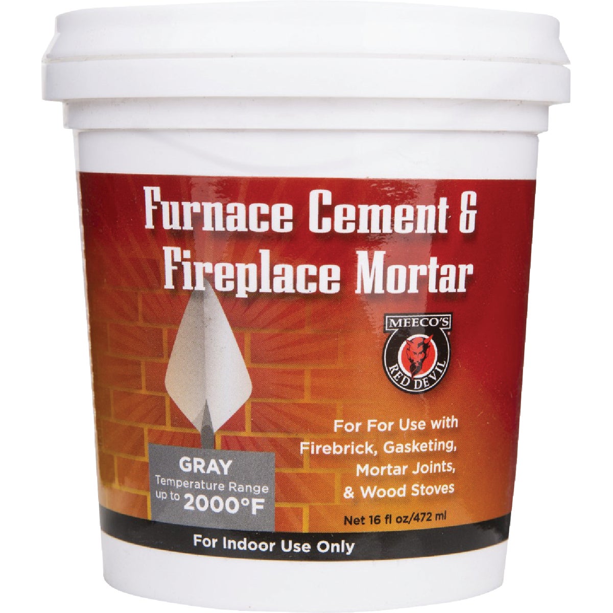 Meeco's Red Devil 1 Pt. Gray Furnace Cement & Fireplace Mortar