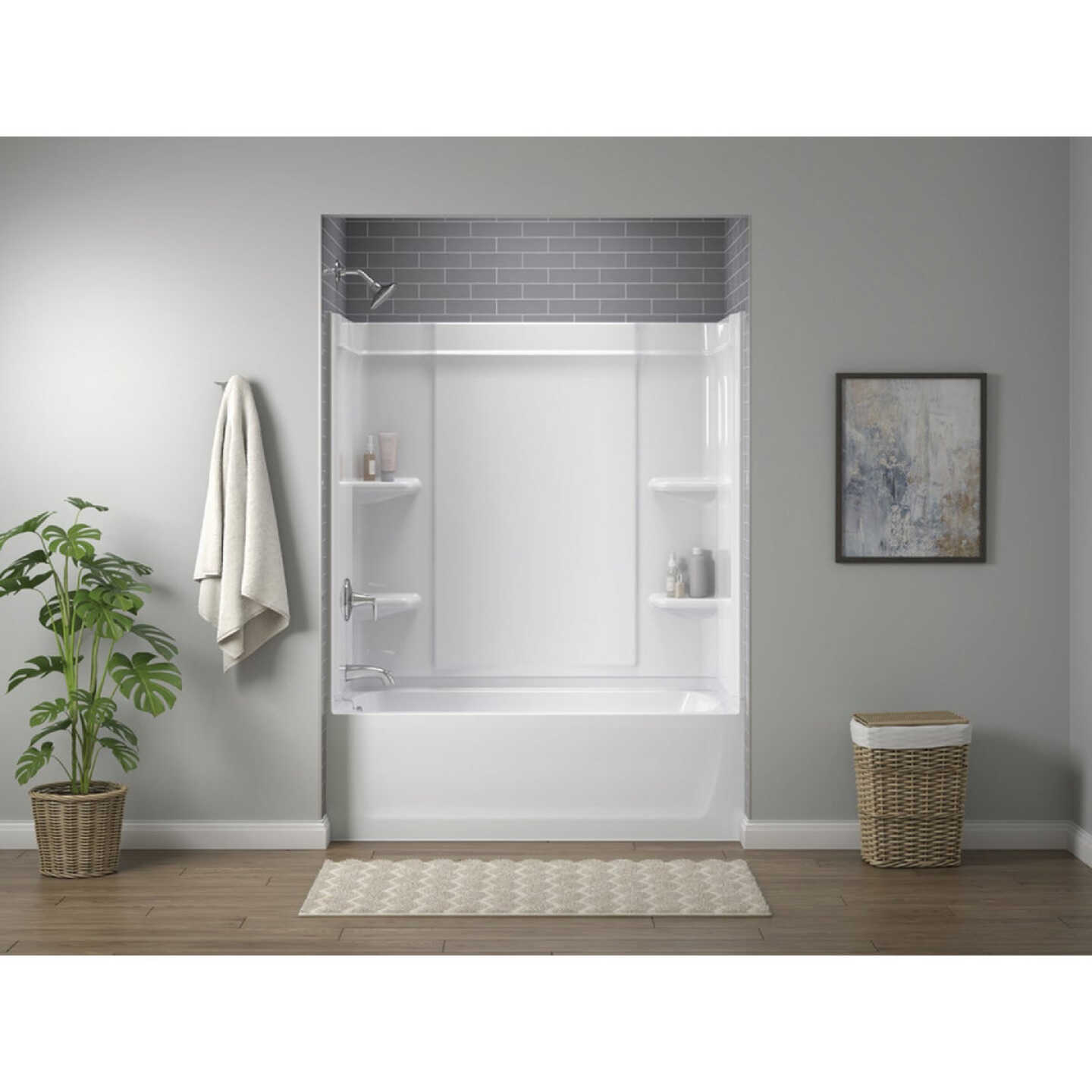 Sterling Ensemble Medley 60 In. L x 30 In. W x 55 In. H 3-Piece Wall Set in White Image 2