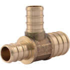 SharkBite 3/4 In. x 1/2 In. x 1/2 In. Barb Reducing Brass PEX Tee (10-Pack) Image 1