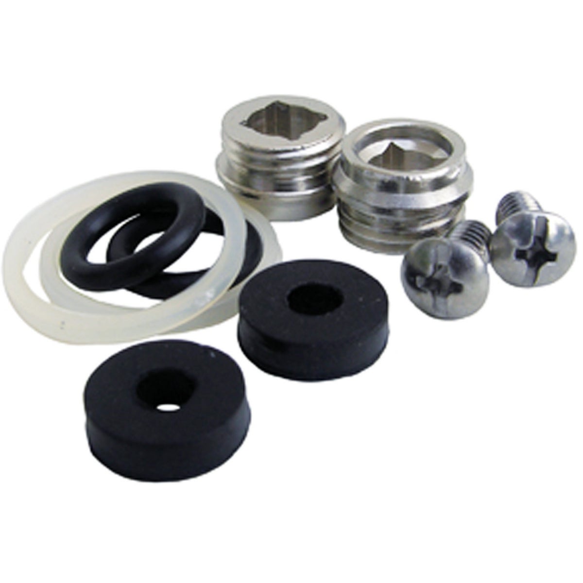 Lasco 10pc PP Stem Repair Kit with Seat Rubber, Nylon & Brass Faucet Repair Kit