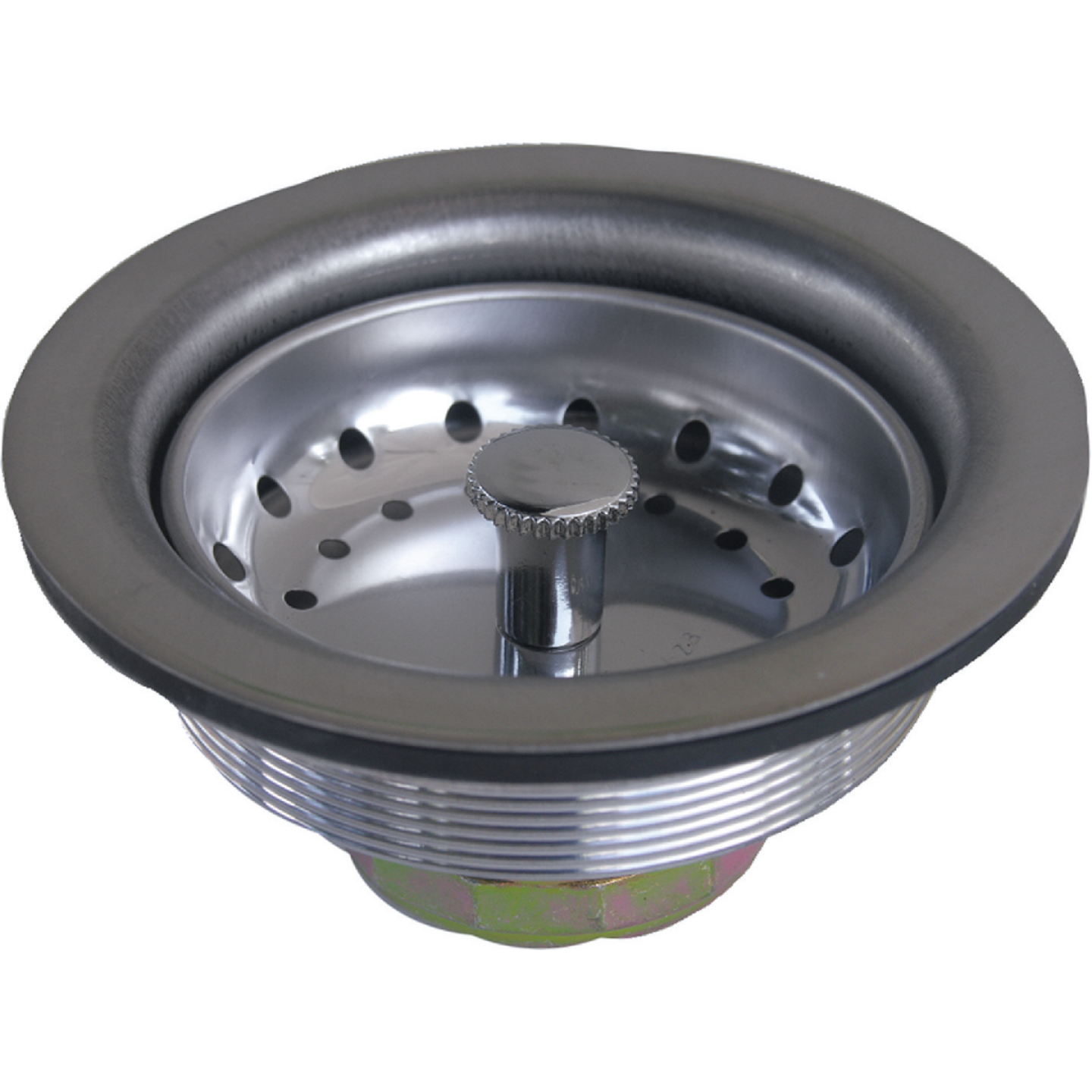 Lasco 3-1/2 In. Chrome Duo Basket Strainer Assembly Image 1