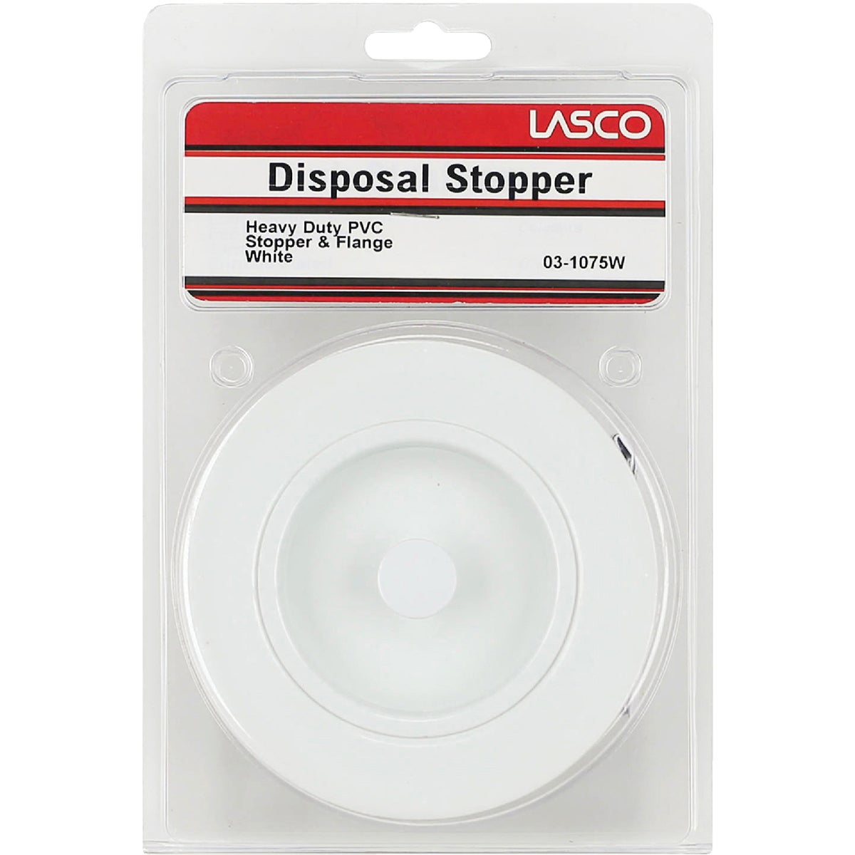 Lasco White PVC Disposer Flange and Stopper Image 2