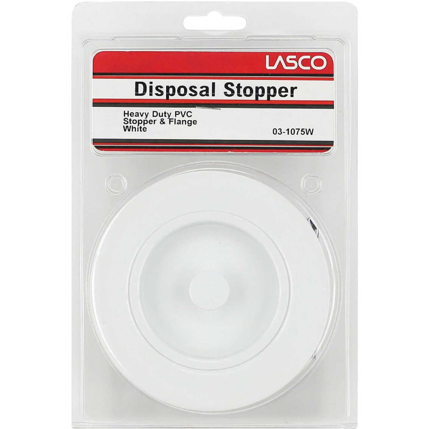 Lasco White PVC Disposer Flange and Stopper Image 2