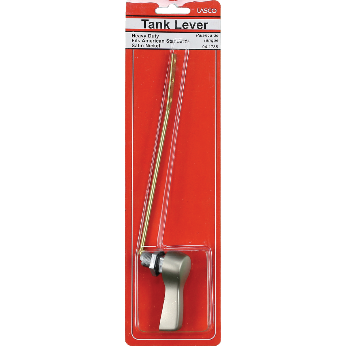 Lasco Universal Fit Satin Nickel Tank Lever with Brass Arm Image 2