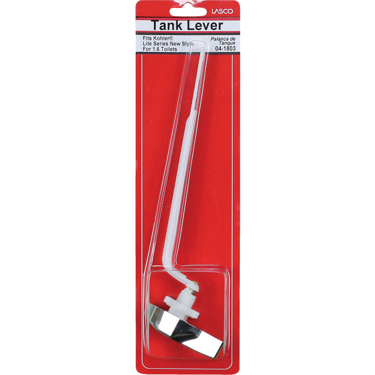 Lasco Side-Mount Chrome Tank Lever with Plastic Arm For Kohler Image 2