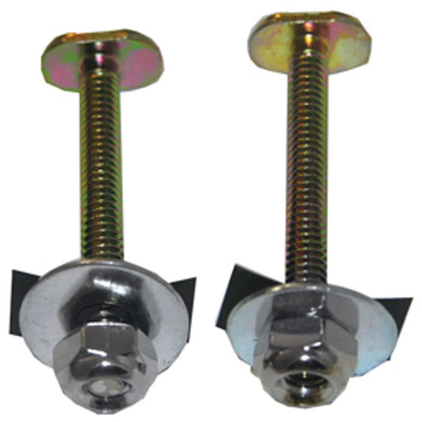 Lasco 1/4 In. x 2-1/4 In. Regular Brass Plated Steel Toilet Bolts (2 Pack) Image 1