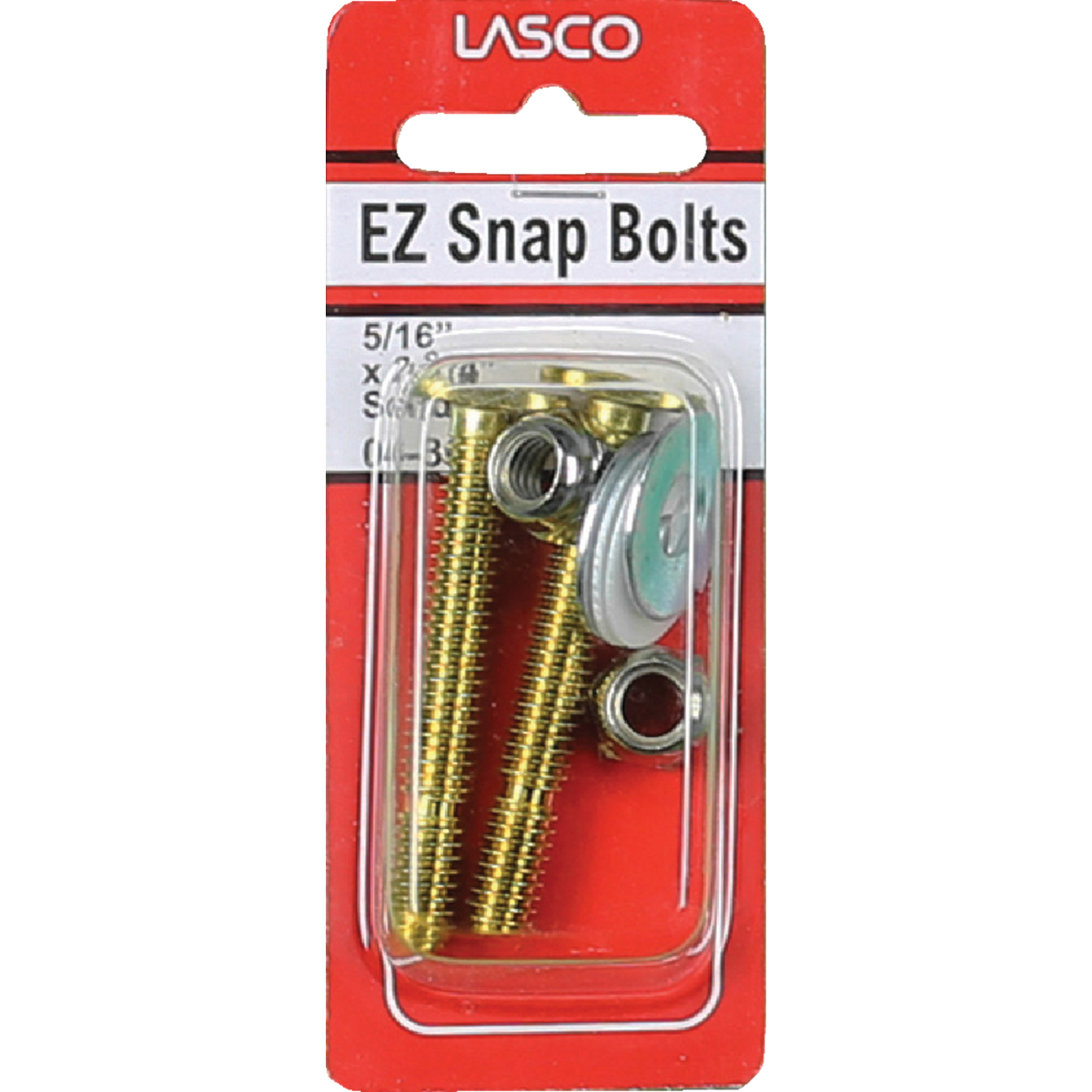 Lasco 5/16 In. x 2-1/4 In. Heavy Duty Solid Brass Toilet Bolts (2 Pack) Image 2