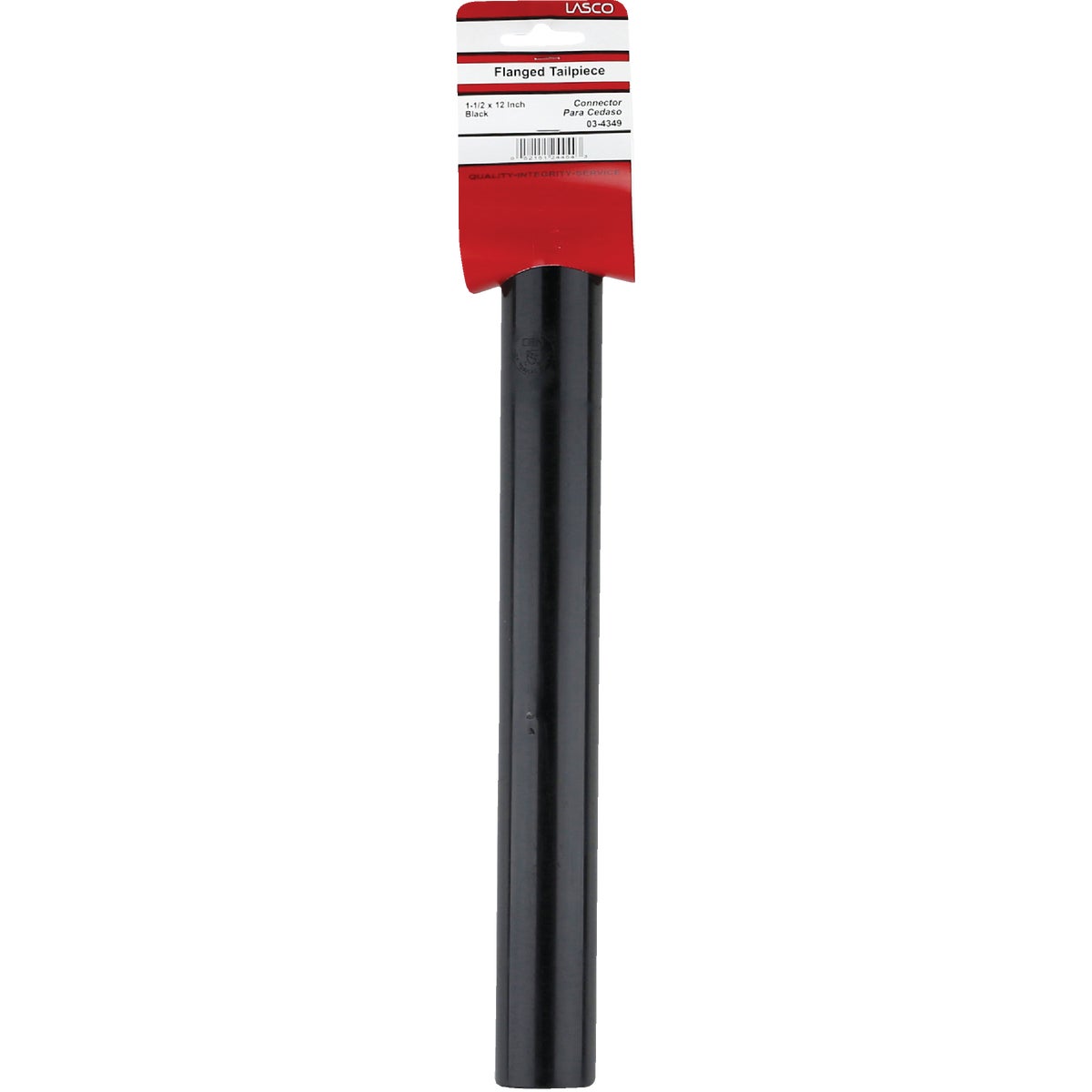 Lasco 1-1/2 In. OD x 12 In. L Black Plastic Tailpiece Image 2