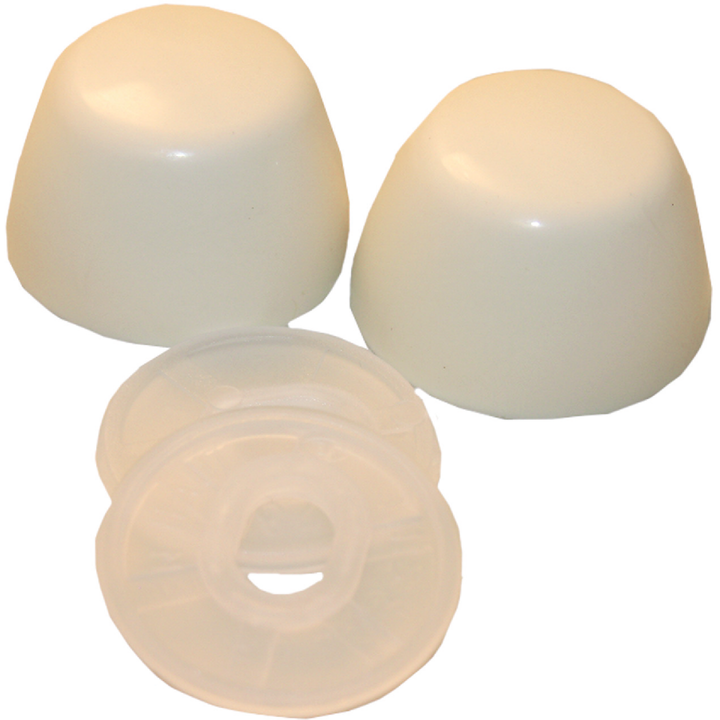 Lasco Round Almond Plastic Snap-On Toilet Bolt Caps (2 Ct.) Image 1