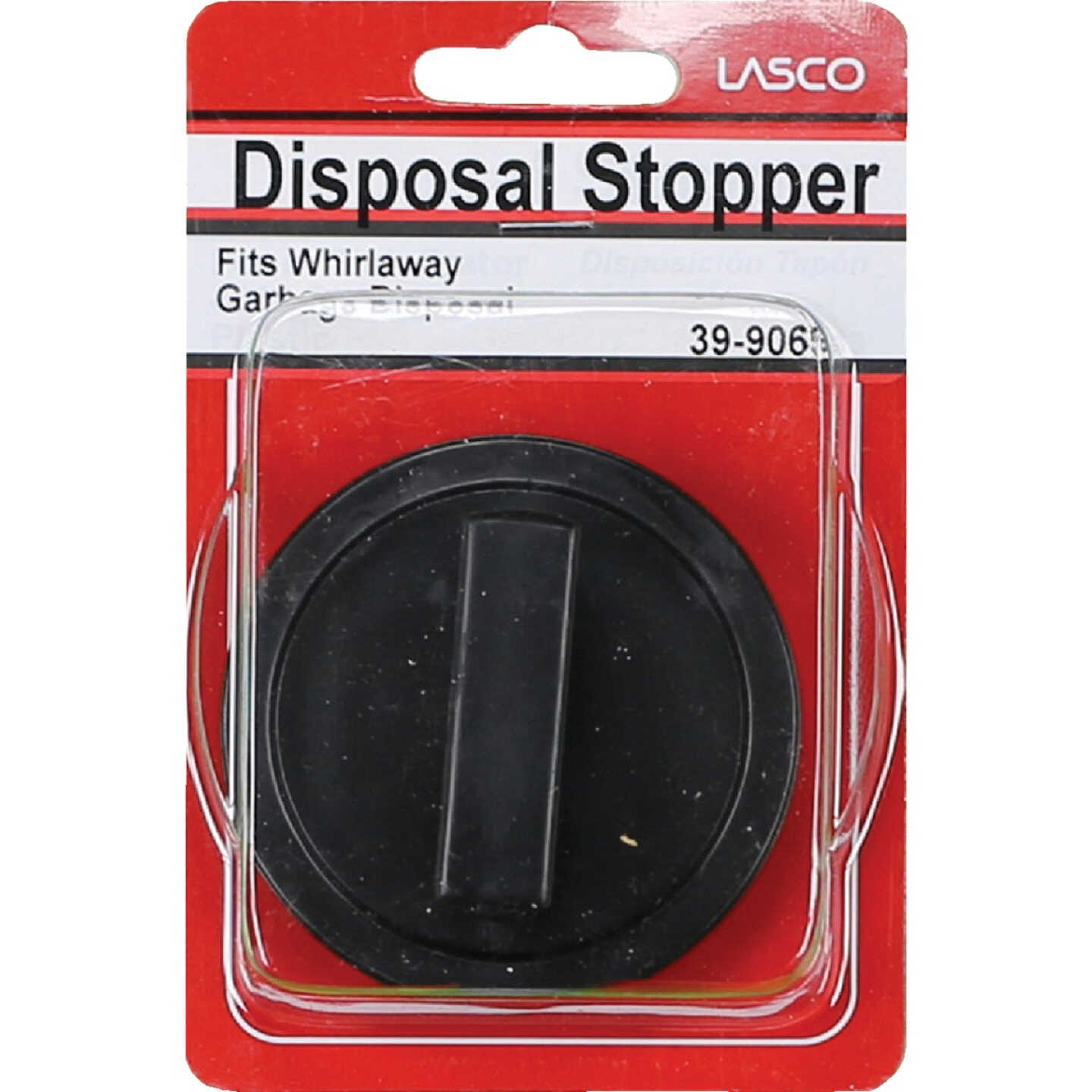 Lasco 3 In. Dia. Black Plastic Disposer Stopper Image 2