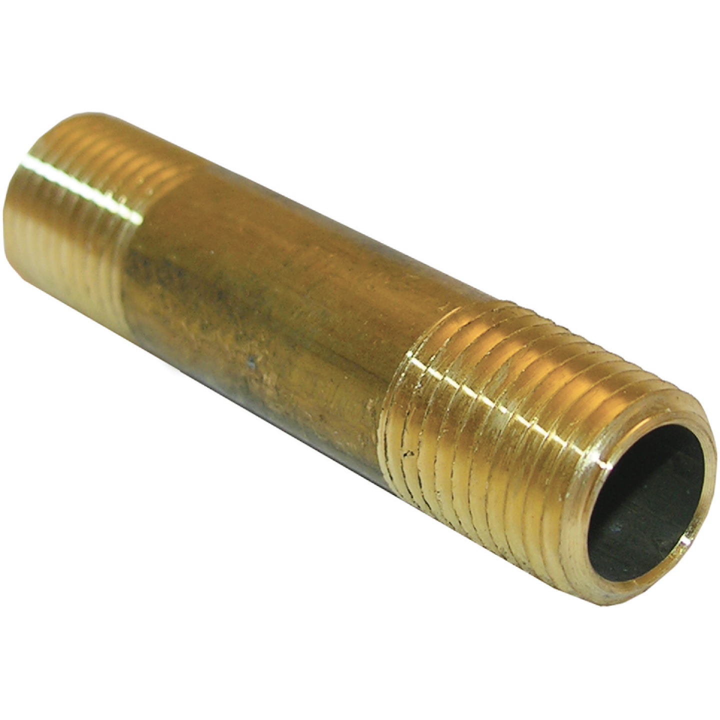 Lasco 1/4 In. x 2-1/2 In. Brass Nipple Image 1