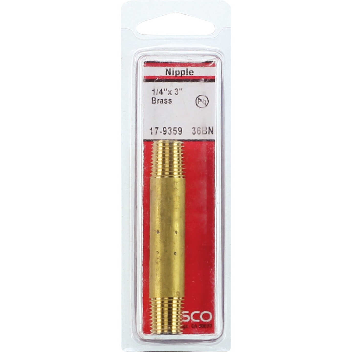 Lasco 1/4 In. x 3 In. Brass Nipple Image 2