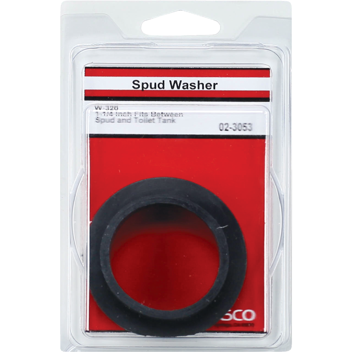 Lasco 1-1/4 In. Black Rubber Toilet Spud Flanged Washer  Image 2