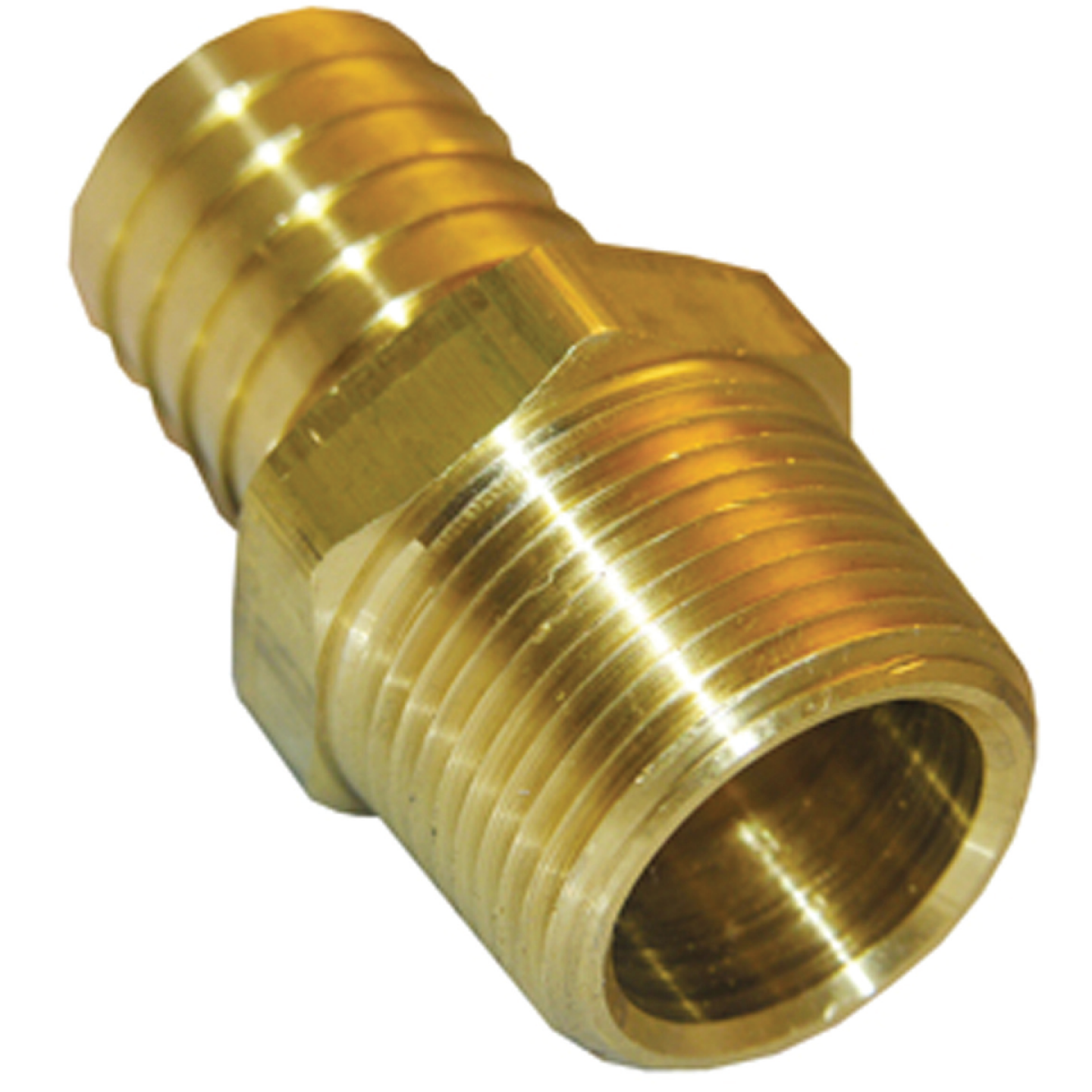 Lasco 3/8 In. MPT x 3/8 In. Brass Hose Barb Adapter Image 1