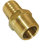 Lasco 3/8 In. MPT x 5/8 In. Brass Hose Barb Adapter Image 1