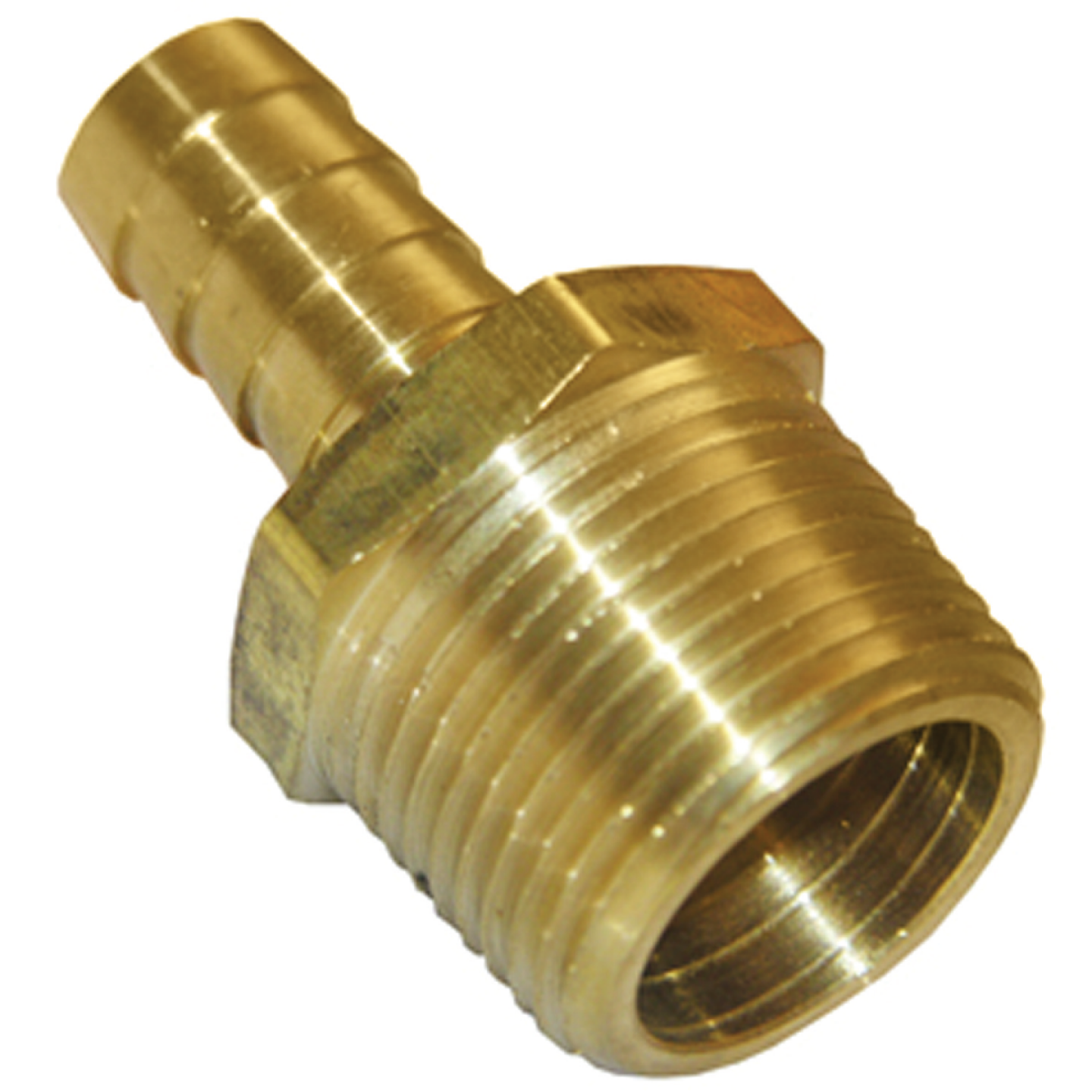 Lasco 3/4 In. MPT x 3/8 In. Brass Hose Barb Adapter Image 1
