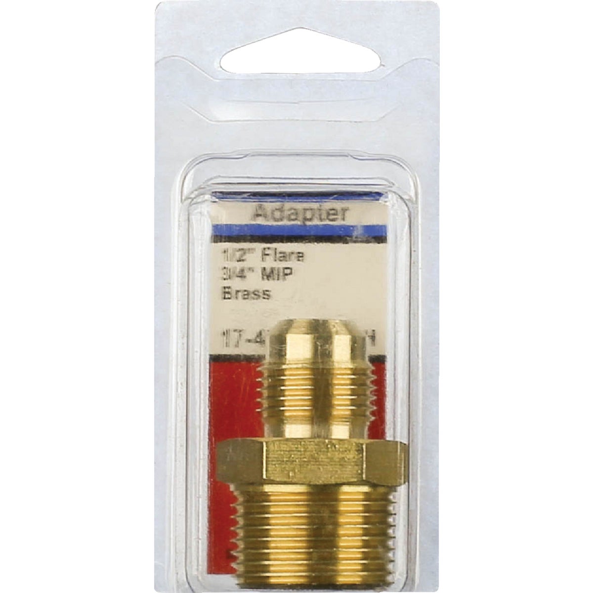 Lasco 1/2 In. M X 3/4 In. MPT Brass Flare Adapter Image 2