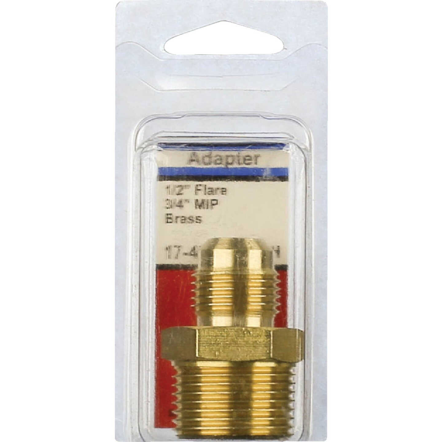 Lasco 1/2 In. M X 3/4 In. MPT Brass Flare Adapter Image 2