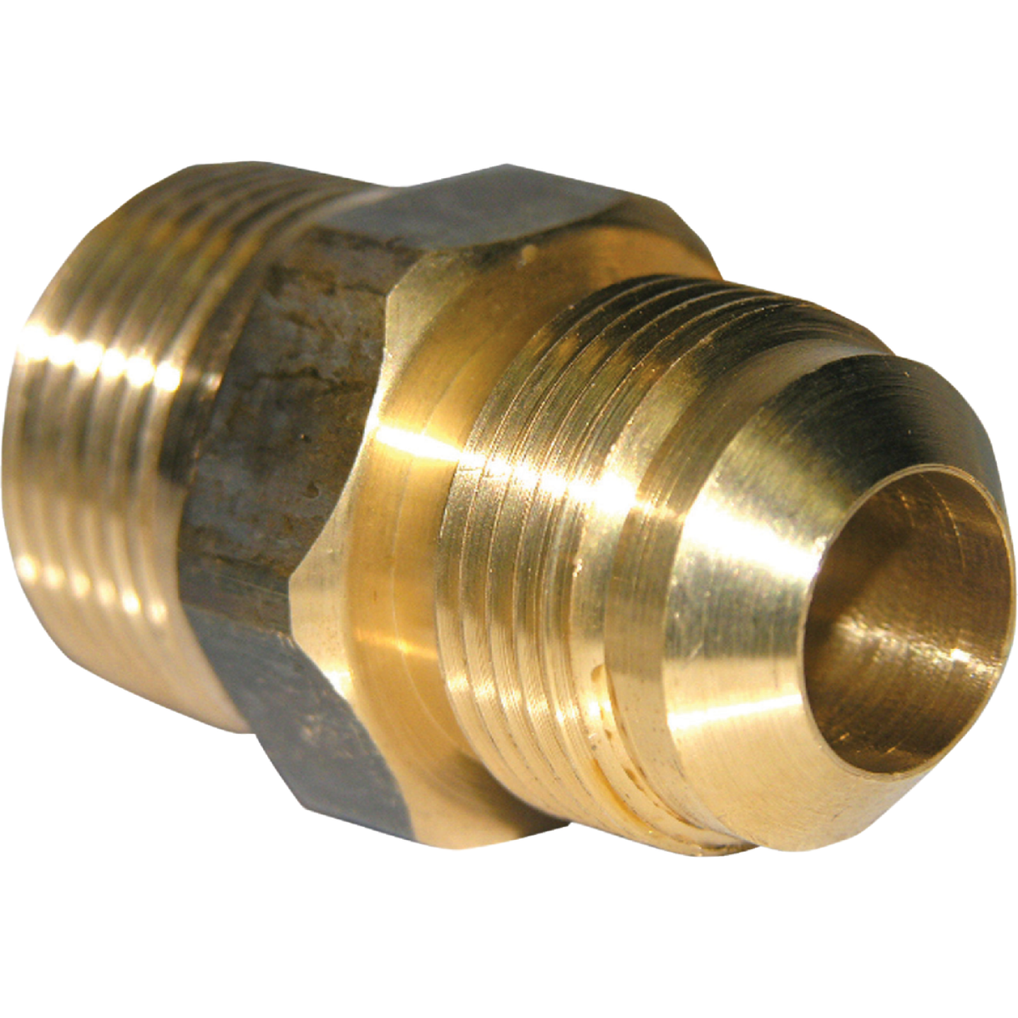 Lasco 15/16 In. M x 1/2 In. MPT Brass Flare Adapter Image 1