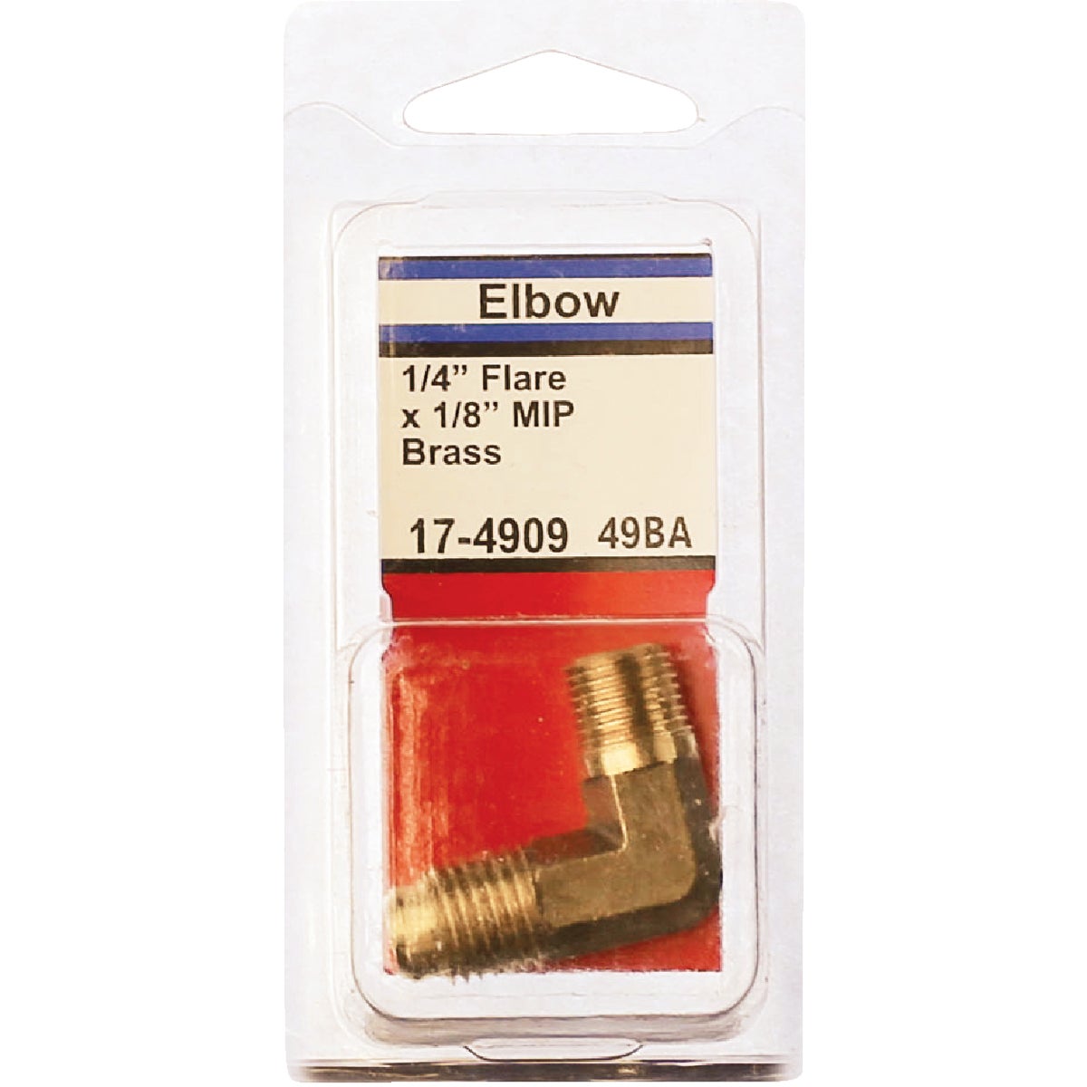 Lasco 1/4 In. MFL x 1/8 In. MPT 90 Deg. Flare Brass Elbow (1/4 Bend) Image 2