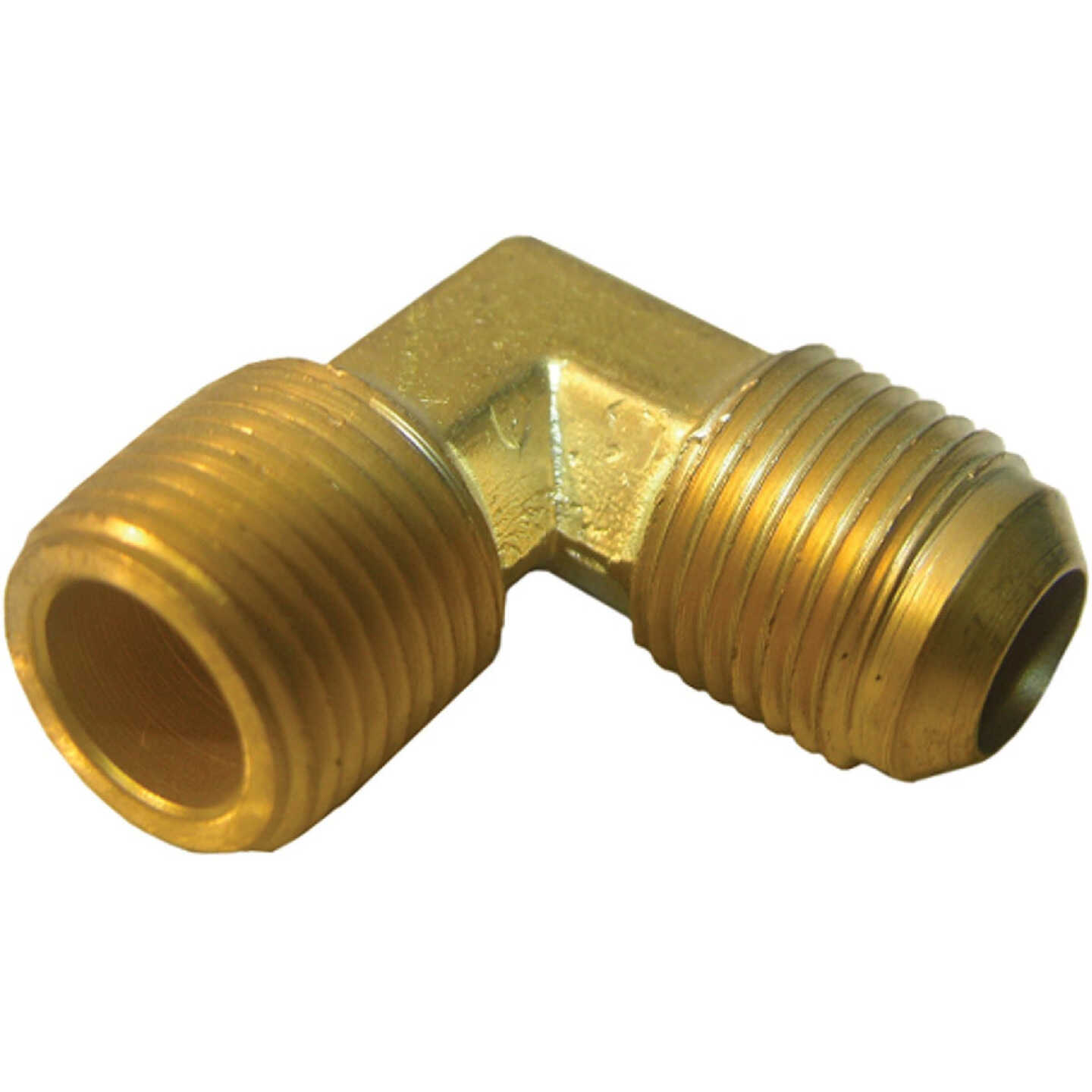 Lasco 3/8 In. MFL x 1/4 In. MPT 90 Deg. Flare Brass Elbow (1/4 Bend) Image 1
