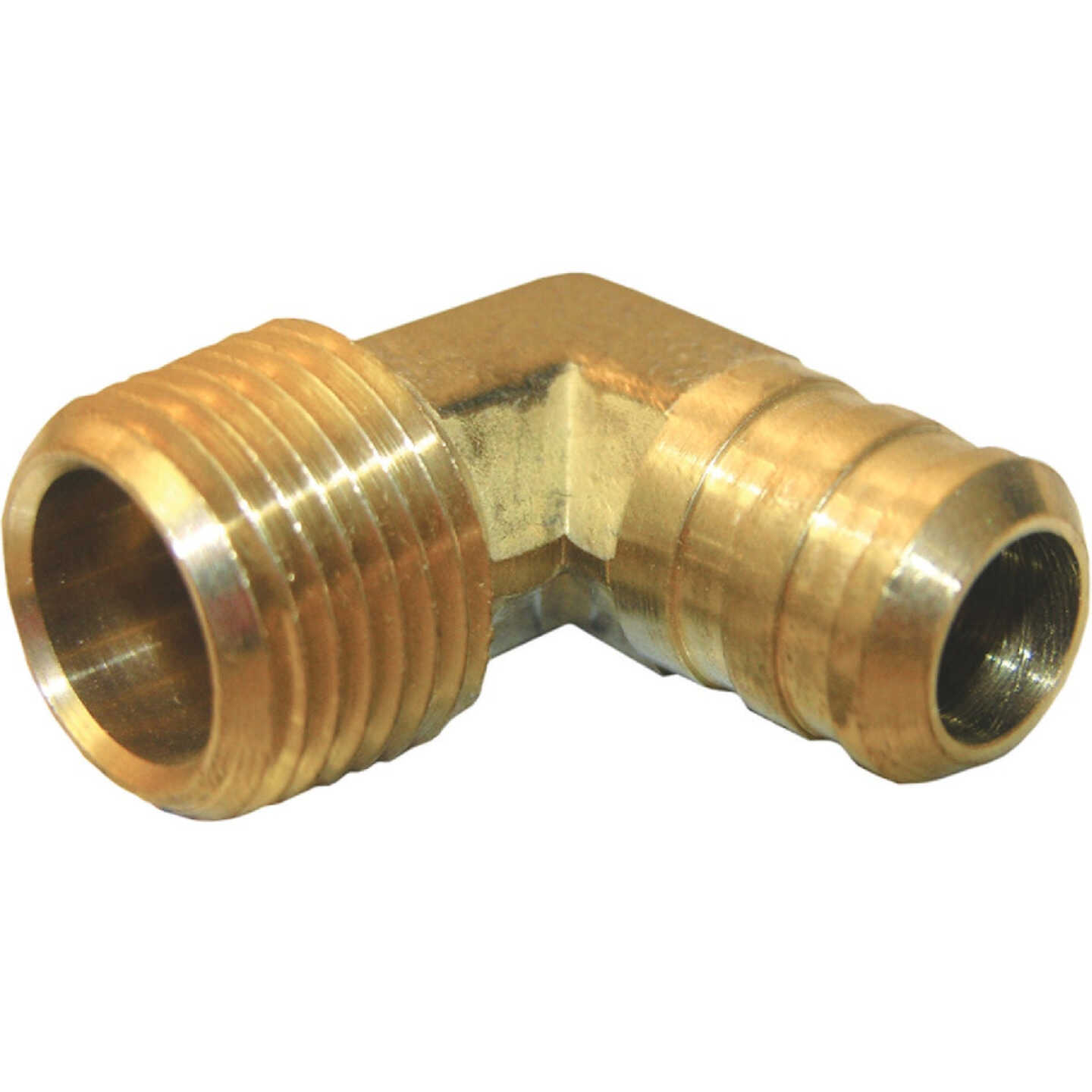 Lasco 1/2 In. MPT x 5/8 In. Hose Barbed 90 Deg. Brass Elbow (1/4 Bend) Image 1