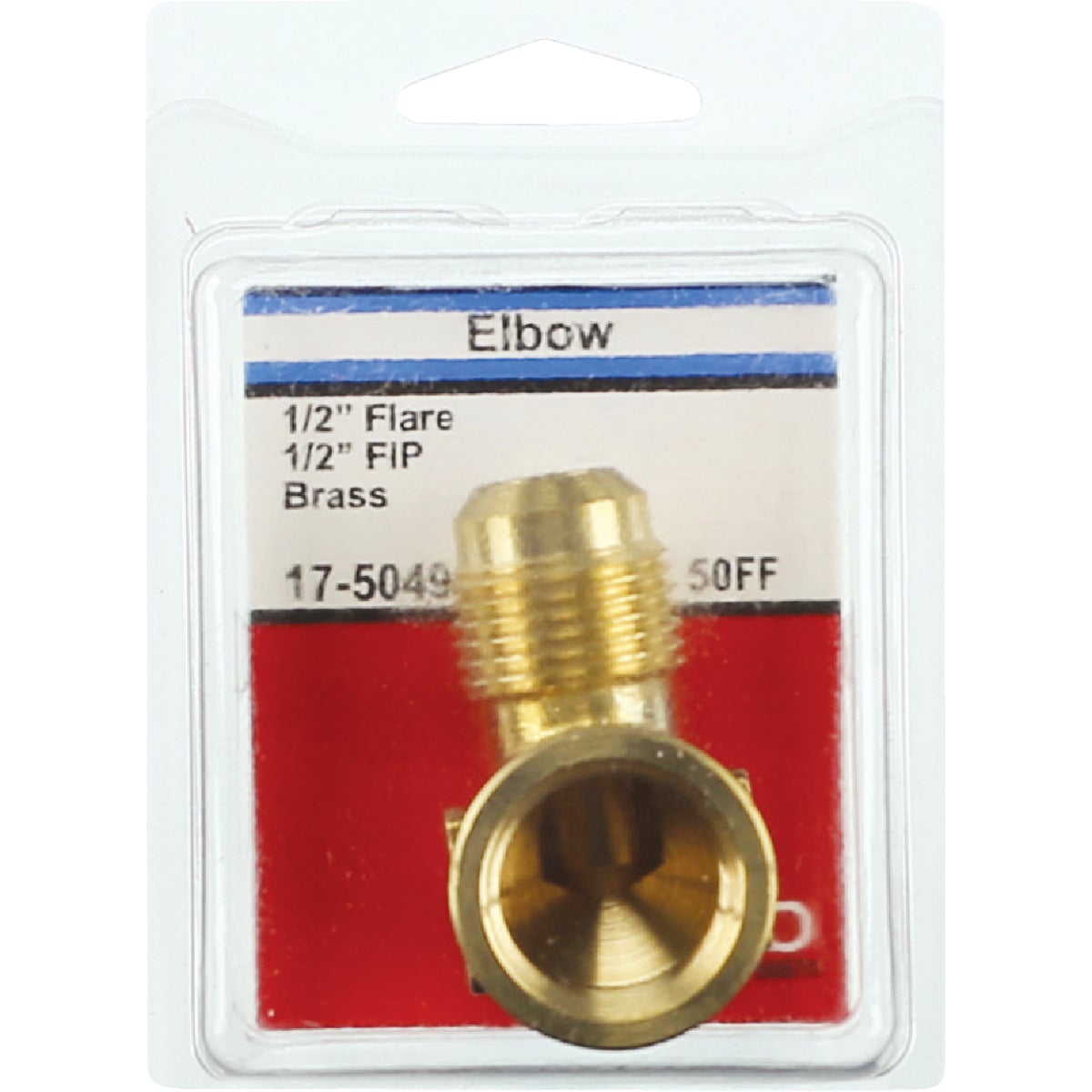Lasco 1/2 In. MFL x 1/2 In. FPT 90 Deg. Flare Brass Elbow (1/4 Bend) Image 2