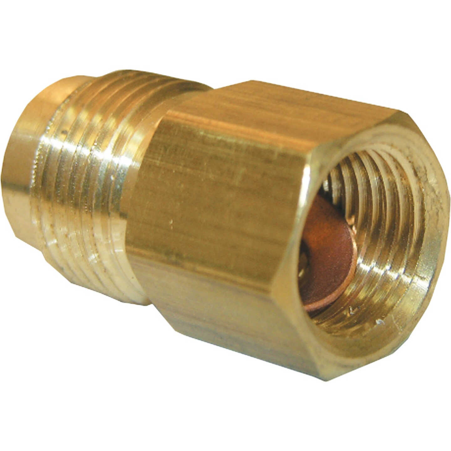 Lasco 3/8 In. F x 1/2 In. M Brass Flare Adapter Image 1