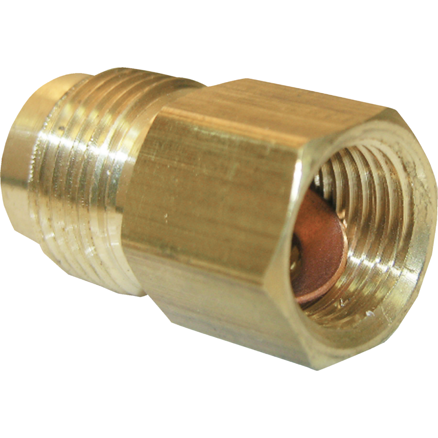 Lasco 1/2 In. F x 5/8 In. M Brass Flare Adapter Image 1